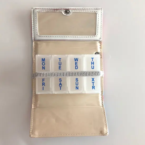 RE-FOCUS THE CREATIVE OFFICE, 7 Day Pill Organizer Box, Inspirational Blue {4}