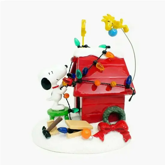 Department 56 Dept 56 Peanuts Getting Ready For Christmas Figurine Red {3}