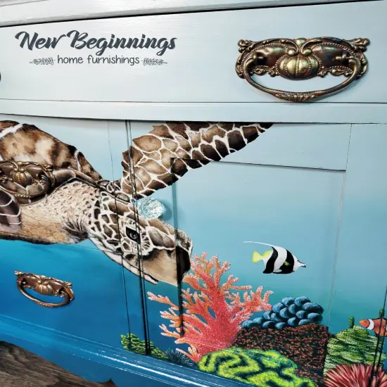 Into the Reef -Adorable Sea TurtleArt paper for Decoupage and Mixed Media {2}