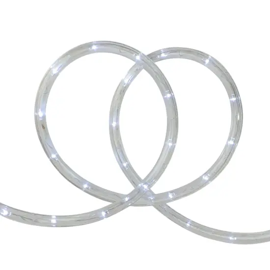 Hofert Commercial Length LED Flexible Christmas Rope Light - Cool White - 96' {4}