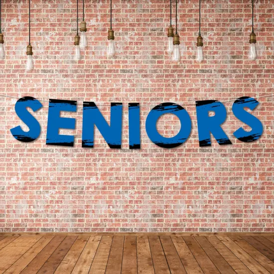 Big Dot of Happiness Blue Senior Night - High School Sports and Graduation Party Decorations - Seniors - Outdoor Letter Banner {4}