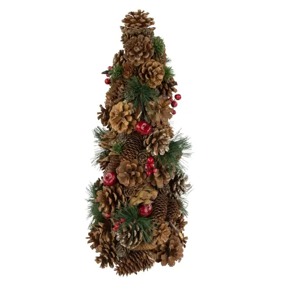 Northlight Pine Cone, Pine Needle and Berries Christmas Tree Decoration - 19" Red {1}