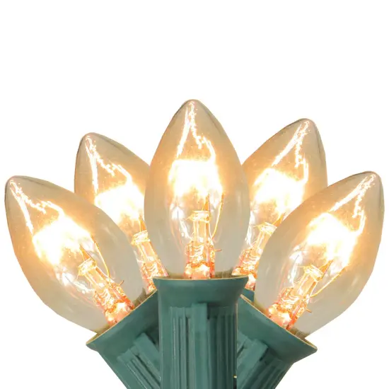 Northlight C7 Twinkling Christmas String Lights - Clear - 24' Green Wire - 25ct {1}