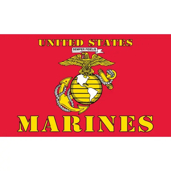 United States Marines Flag with Grommets 3ft x 5ft {1}