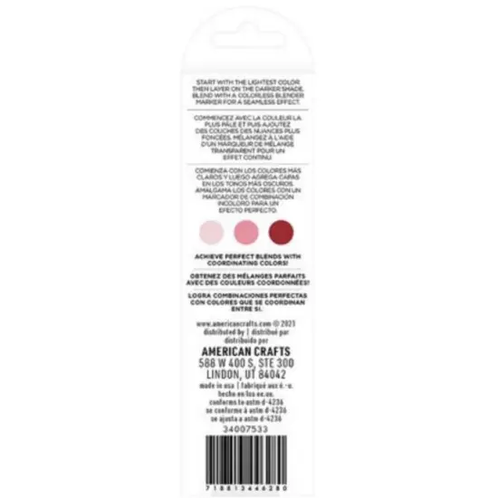 American Crafts - Sketch Markers Collection - Dual Tip - Chisel and Fine Point - Antique Rose 3 Pack 34007533 {3}