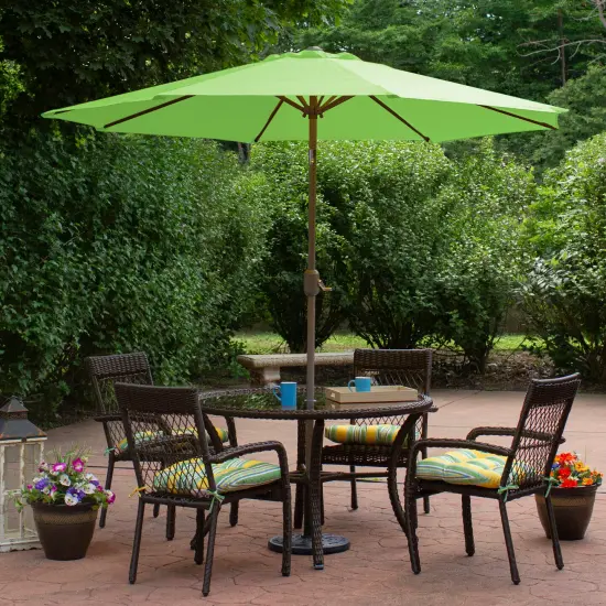 Northlight 9ft Outdoor Patio Market Umbrella with Hand Crank and Tilt, Lime Green {3}