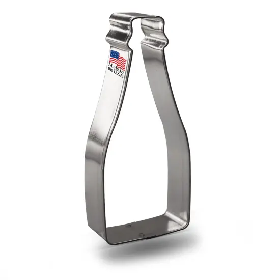 Champagne Bottle Cookie Cutter 4.5 in B1561, CookieCutter.com, Tin Plated Steel, Handmade in the USA {1}