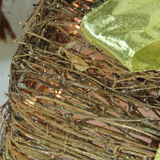 Northlight Lighted Glitter Rattan Gift Boxes Christmas Decoration - 12" - Clear Lights - Set of 3 Brown {3}