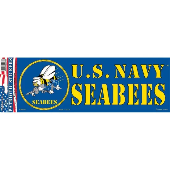 Sea Bees Bumper Sticker 3-1/4"X9" {1}