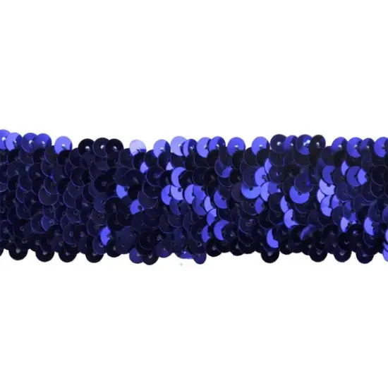 Belagio Stretch Sequin Trim, 1.5" Wide, Royal Blue, 10-Yard Bolt {1}