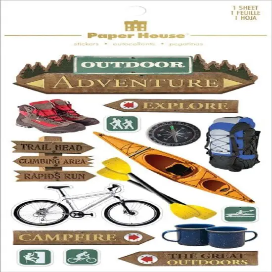 Paper House Outdoor Adventure Dimensional Stickers {1}