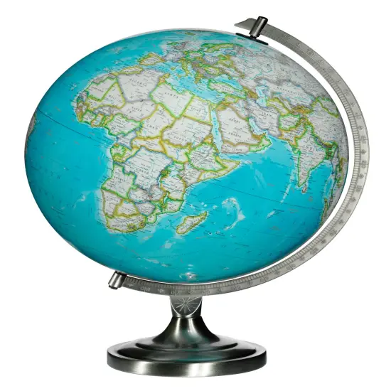 National Geographic Bartlett 12" Diameter Blue Ocean Illuminated World Globe {1}