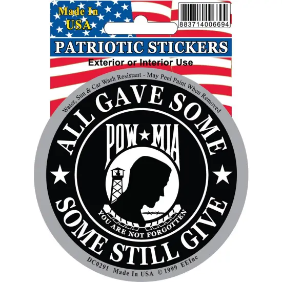 POW MIA Bring Em Home Or Send Us Back Sticker 3-1/4" {1}