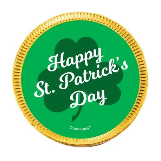 84ct St. Patrick's Day Candy Chocolate Coins Party Favors (84 Pack) - Clover - By Just Candy {3}