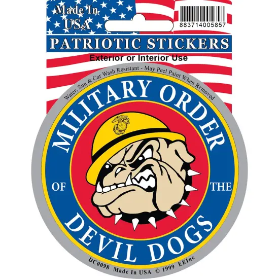 Military Order of the Devil Dogs Patriotic Sticker (3-1/2") {1}