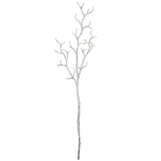 Northlight 30" Glittered White Artificial Twig Christmas Spray {1}