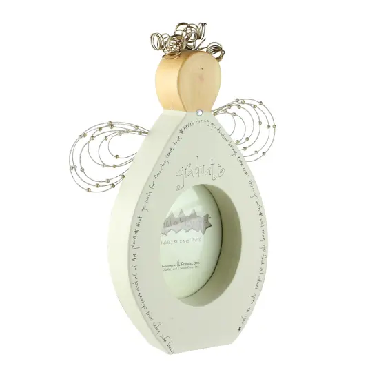 Roman Graduate Gift Angel Blessings Picture Frame - for a 2.75" x 3.75" Photo - 9.5" Green {3}