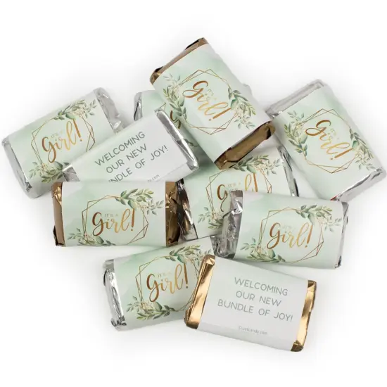 Girl Baby Shower Candy Chocolate Party FavorsGoodie Bag Filler or Candy Buffet Supplies - Botanicals {1}