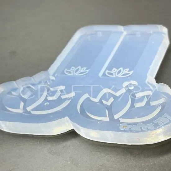 Lotus Dangle Earring Silicone Mold (C13) {2}