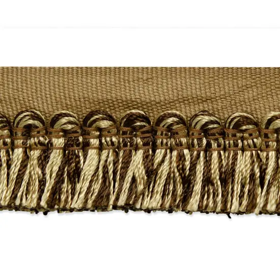 10 Yards of Heavy Premium Cut Fringe - Acorn Multi | 10 yard cut Brown Multi {1}