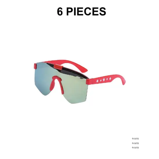 Kids Patriotic Retro Shield Sunglasses - 6 Pc. {1}