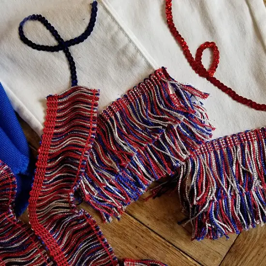 20 Yards of 2" Metallic Chainette Fringe Trim | 20 yard cut Royal Blue {6}