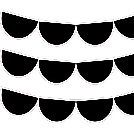 Black Half-Dots EZ Border&trade;, 48 Feet Per Pack, 3 Packs {1}