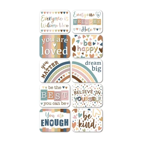 Non-Magnetic Mini Whiteboard Erasers, Everyone is Welcome, 10 Per Pack, 3 Packs {2}