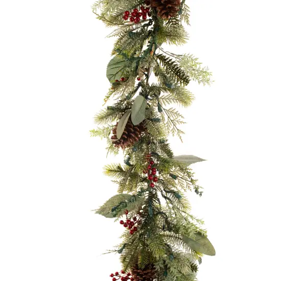 9 ft. Artificial Christmas Garland with Lights - Winter Frost {2}