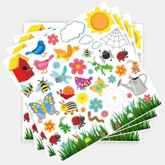 Foam Stickers, Garden, 168 Per Pack, 3 Packs {2}