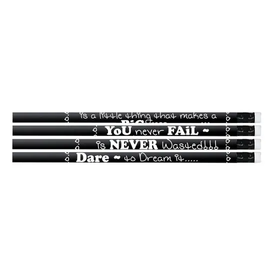 Chalkboard Talk Motivational Pencil, 12 Per Pack, 12 Packs {1}