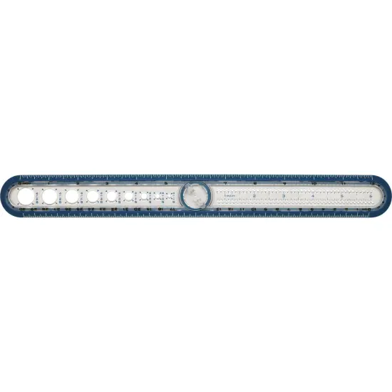 2-in-1 Circle Ruler Measuring & Compass Tool 12" / 30cm, Pack of 5 {3}