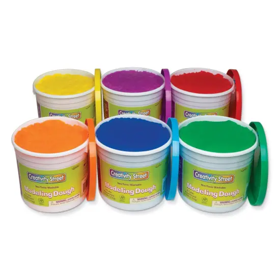 Modeling Dough, 6 Assorted Colors, 3.3 lb. Per Color, 6 Pieces {1}