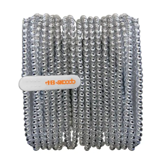 Skooob Tangle Free Earbud Covers - Rich Silver, Pack of 20 {4}