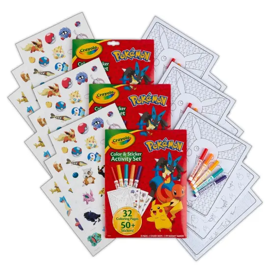 Color & Sticker Activity Set, Pokemon, 3 Sets {1}