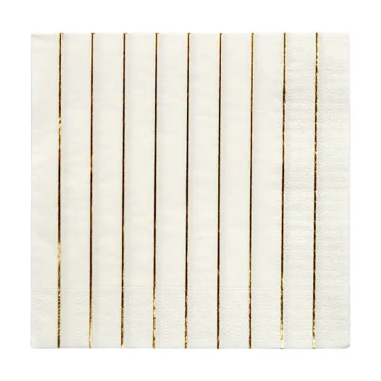 Gold Stripe Simply Solids Napkin {1}