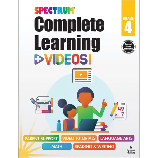 Spectrum Complete Learning + Videos Workbook, Grade 4 {1}