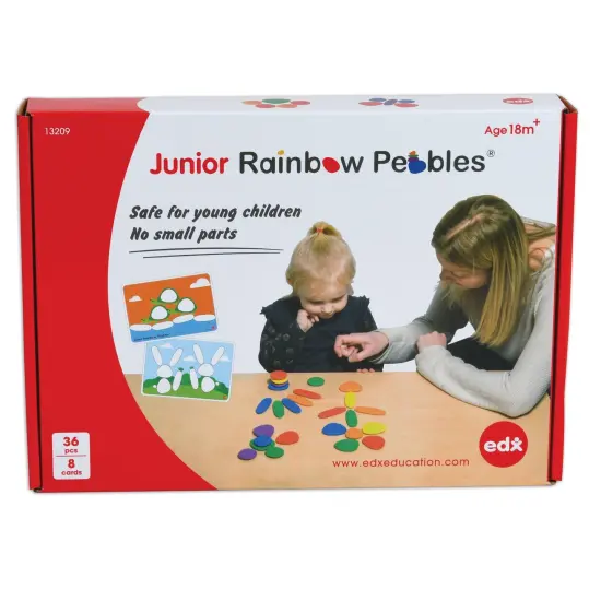 Rainbow Pebbles Activity Set - Junior - 36 Pebbles + 16 Activities - Ages 18m+ {1}