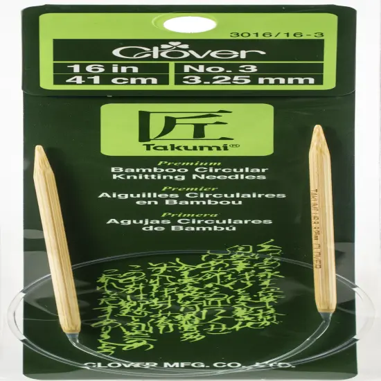 Takumi Bamboo Circular Knitting Needles 16"-Size 3/3.25mm {1}