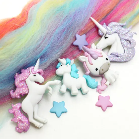 Dress It Up Buttons Unicorn Embellishments {3}