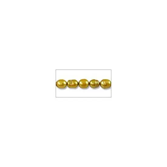 Freshwater Rice Pearl Gold 6-7mm (16" Strand) {1}