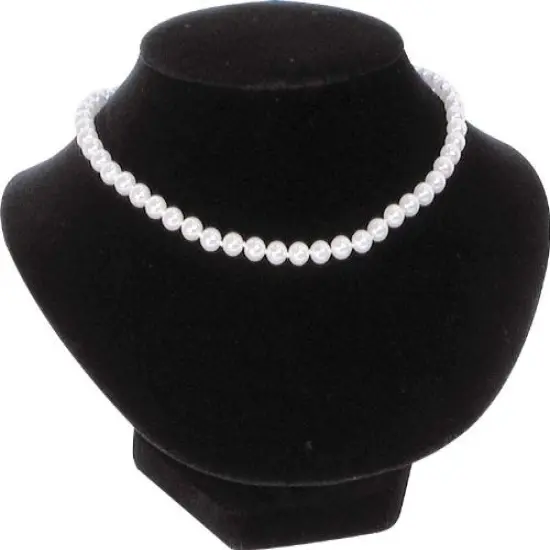 Necklace Bust Jewelry Display 6-1/2" Tall Black Velvet {1}