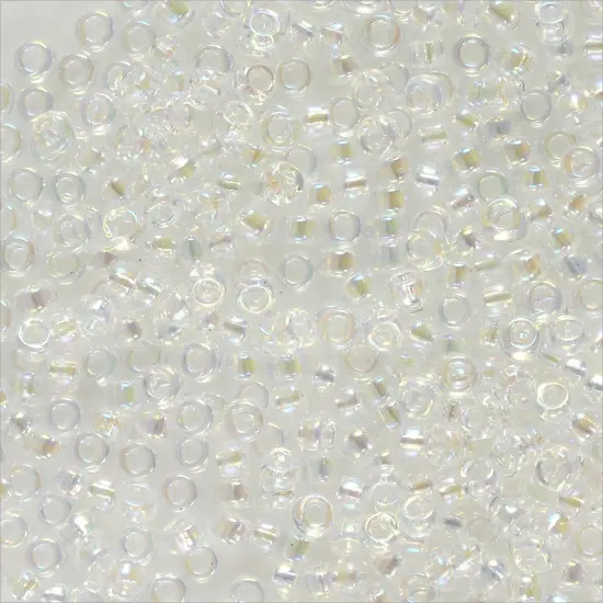 Miyuki Round Rocaille Seed Bead 15/0 Transparent Rainbow Crystal {2}