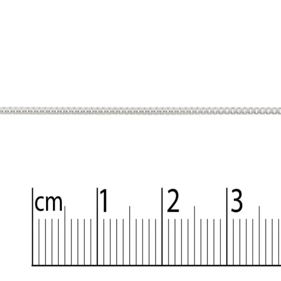 JewelrySupply Sterling Silver Box Chain Box Chain .8mm Thickness 20" Length {3}