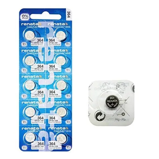 10 Renata Watch Batteries: 364 (Sr621Sw) {1}
