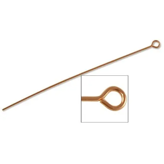 Eye Pin 2" 24 Gauge Rose Gold Filled {1}