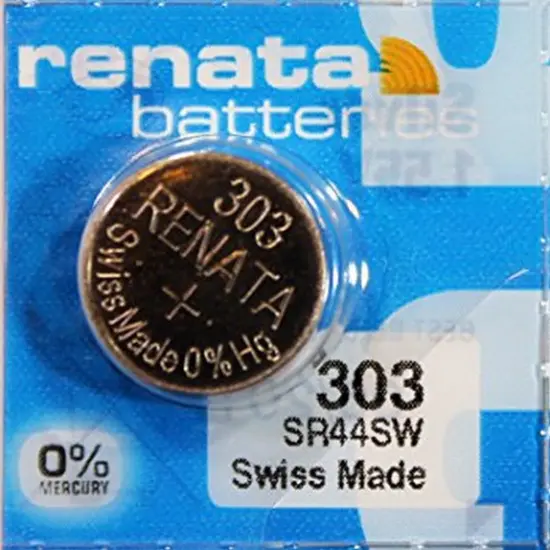 5 x Renata 303 Watch Battery Swiss Made Silver Oxide 1.5 v (SR44SW) {2}