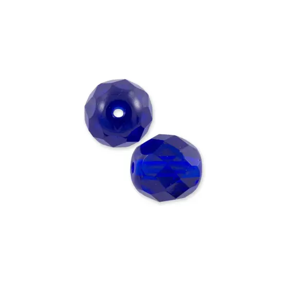 JewelrySupply Czech Fire Polished Glass Round Beads 6mm Cobalt (Package of 25) {1}