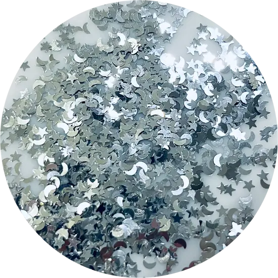 Polyester Glitter - Night Sky Star & Moon Glitter Shape by Glitter Heart Co.&trade; {1}