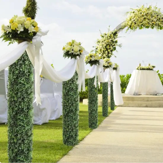 20x20" Premium Artificial Boxwood Panels - Lush Green, UV Resistant & Weatherproof - Ideal for Backyard, Balcony & Patio Privacy Screens, Wall Decor, and Event Backdrops, Floral Home by Artificial Flowers {2}